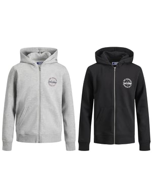 Jack & Jones Junior Boy's Sweat Zip Hood 2 Pack