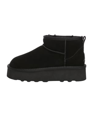 EVER AU Women Heron Ultra Mini Platform Boots - Black