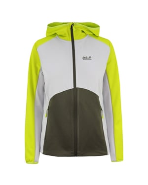 Jack Wolfskin Powerstretch Jas voor dames Grijs/Groen