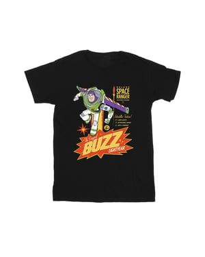 Disney Jongens Toy Story Buzz Lightyear Ruimte T-Shirt (Zwart)