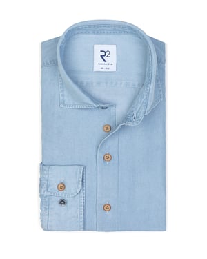 R2 Casual Soft Collar Shirt Light Denim