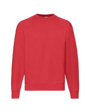 Fruit of the Loom Unisex klassisk raglansweatshirt för vuxna (Röd)