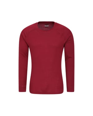 Mountain Warehouse Heren Talus Ronde Hals Thermo Top met Lange Mouwen (Rood)