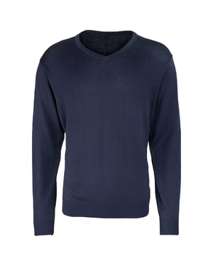 Premier Mens V-Neck Knitted Sweater (Navy)