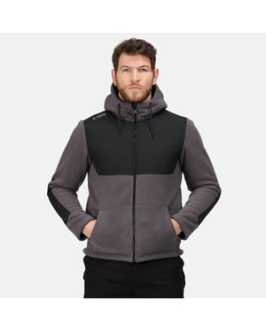 Regatta Mens Garrison Hooded Jacket (Iron/Black)