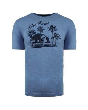 Eden Park Paris Beach Logo Heren Blauw T-Shirt