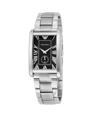 Emporio Armani AR1608 Rechthoekig Zwart Wijzerplaat Herenhorloge