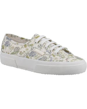 Superga 2750 Floral Print Cotton Damestrainers Wit/Bloemenprint
