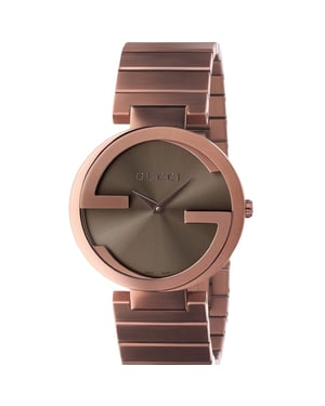 Gucci YA133317 Interlocking Brown Dial Unisex Watch