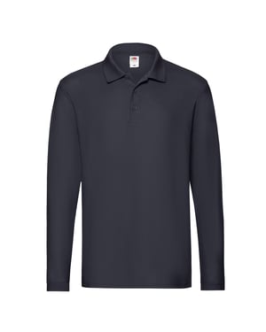Fruit of the Loom Heren Premium poloshirt met lange mouwen (Deep Navy)