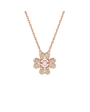 Swarovski 'Idyllia' Dames Gouden Geplateerde Metalen Ketting - Roze 5674211