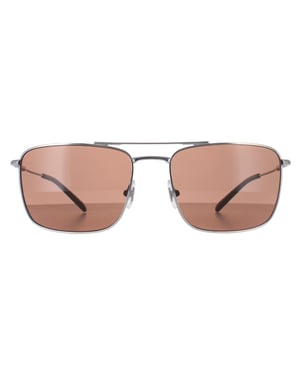 Arnette Rectangle Mens Silver Dark Brown AN3088 Boulevardier