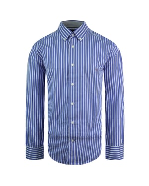 Eden Park Regular Heren Blauw/Wit Oxford Overhemd