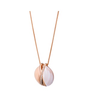 Orphelia 'Moragene' Dames 925 Sterling Zilveren Ketting met Hanger - Roze ZH-7506/RG