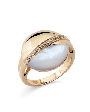 Orphelia Dames 925 Sterling Zilveren Ring - Goud ZR-7506/G