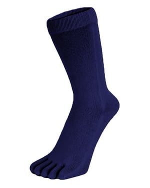 TOETOE - Mens & Ladies Essential Mid Calf Soft Breathable Cotton Toe Socks - Navy