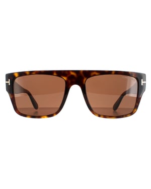Tom Ford Square Mens Shiny Havana  Brown Dunning FT0907