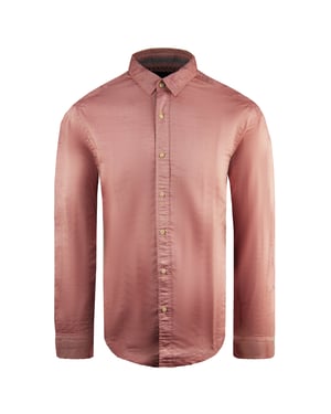 Scotch & Soda Slim Lange Mouw Effen Roze Heren Overhemd Van Katoen