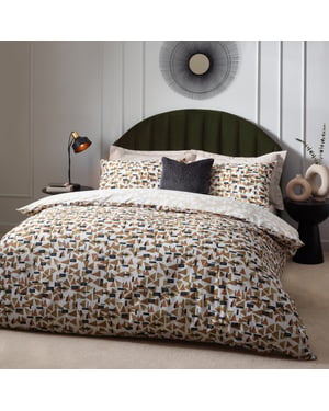 Hoem City Abstract Cotton Rich Reversible Duvet Cover Set