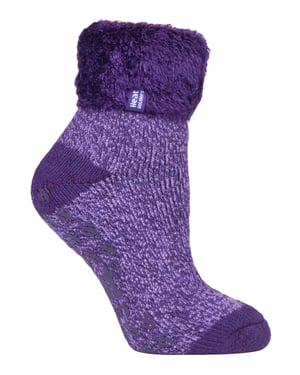 HEAT HOLDERS - Womens Thermal Slipper Bed Socks with Non Slip Grips