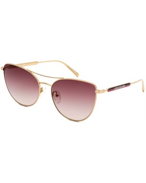 Longchamp LO134S Zonnebril Roségoud / Bordeaux Gradiënt