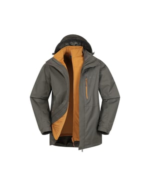 Mountain Warehouse Heren Bracken Extreme 3 in 1 Waterdichte Jas (Groen)