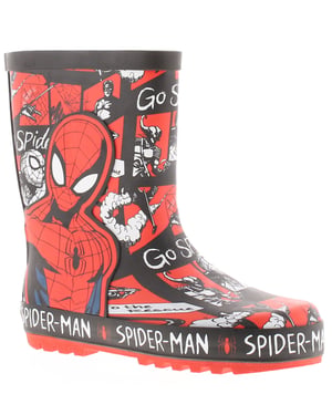 Spiderman Younger Childrens Wellies Roadboy black