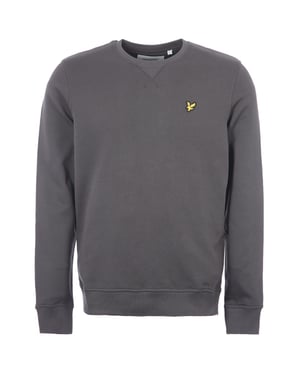 Lyle & Scott sweatshirt van biologisch katoen met ronde hals - Gunmetal