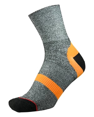 1000 Mile - Mens Approach Repreve Double Layer Breathable Anti Blister Socks - Charcoal / Orange