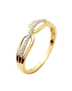 Wave Alliance Diamonds 0.030 Cts Yellow Gold