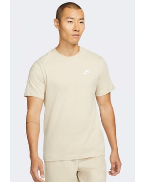 Nike Sportswear Club Mens T Shirt in Beige