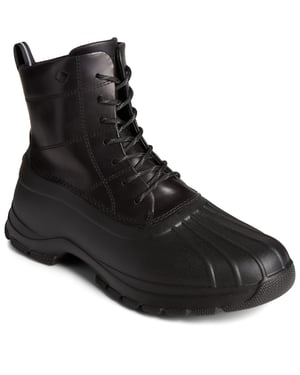 Sperry Duck Float Leather Black Wellington Boots