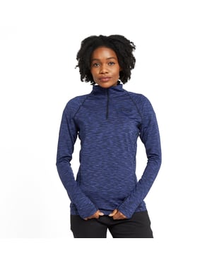 North Ridge Women's Ainslie Half Zip Fleece with Active Fit and Thumbhole Sleeves