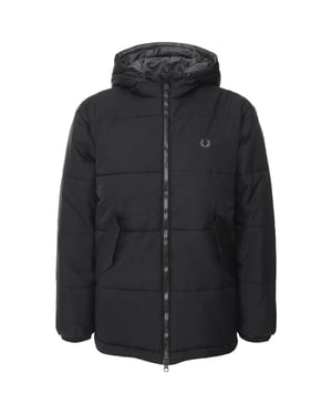 Fred Perry zwart Primaloft geisoleerd jack met capuchon