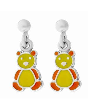 Orphelia 'Bear' Child's 925 Sterling Silver Drop Earrings - Silver ZO-7140/YE