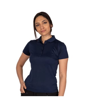 Island Green Dames/Dames Klassiek Micro Pique Golf Poloshirt (Marine)