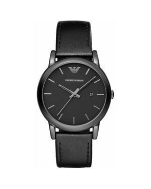 Emporio Armani AR1732 Luigi Classic Zwart Lederen Riem Herenhorloge