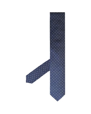 Hackett London Printed Mini Pindot Mens Blue Ties