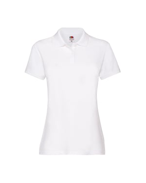 Fruit of the Loom Dames/dames Premium Poloshirt (Wit)