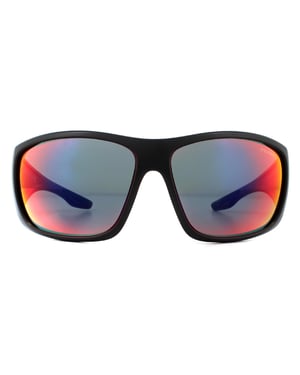 Prada Sport Wrap Mens Black Dark Drey Blue Red Mirror Sunglasses