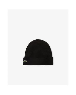 Lacoste Mens Ribbed Beanie