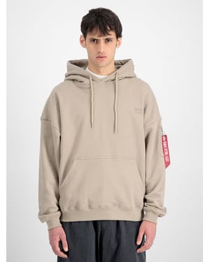Men's Alpha industries Essentials Rl Hoody in Sand
