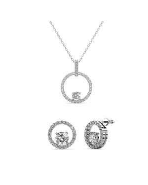 Desiree Set och box - Silver och kristall