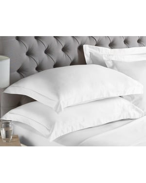 200Tc Oxford Pillowcase White