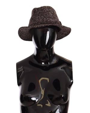 Dolce & Gabbana Dames Grijs Melange Geweven Textuur Tweed Hoed