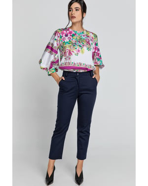Donkerblauwe Gabardine Broek