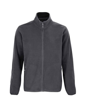 SOLS Heren Factor Fleecejack met rits (Houtskool Grijs Effen)