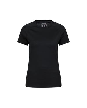 Mountain Warehouse Dames/Dames Summit Merino Wol Thermo Top (Zwart)