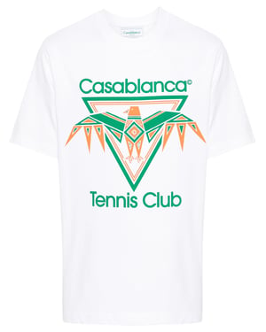 Casablanca Playful Eagle Tennis Club Printed T-Shirt in White