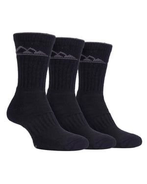3 Pairs Mens Heavy Cushioned Breathable Outdoor Cotton Hiking Socks